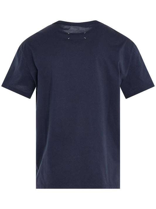 Upside Down Logo T-Shirt in Navy