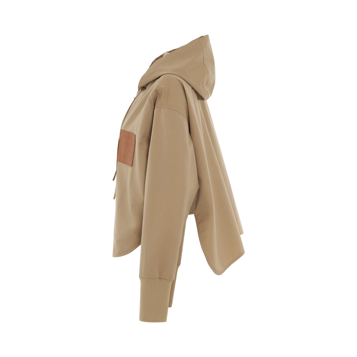 Hooded Zip Jacket in Beige