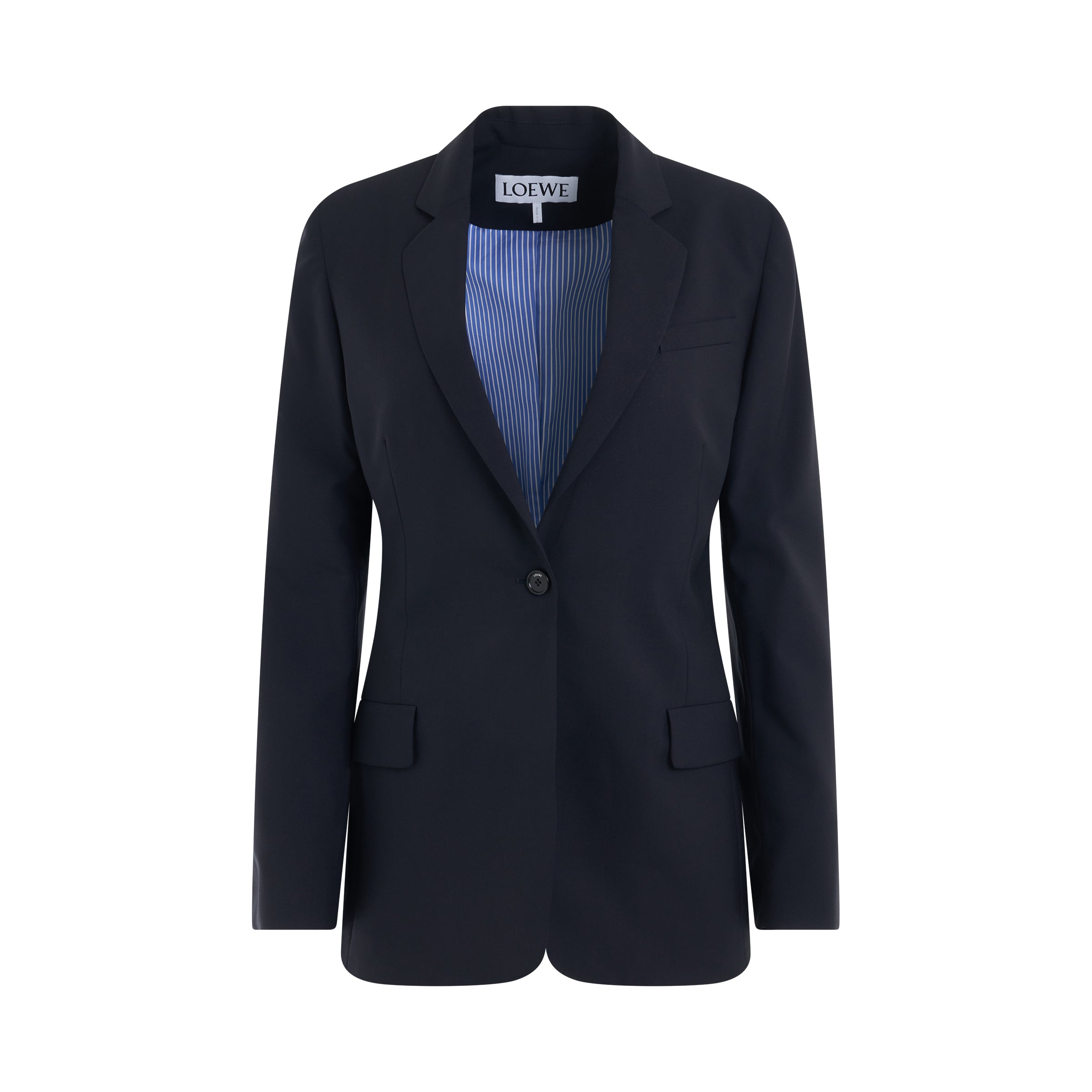 Cut Out Tailored Jacket in Dark Blue