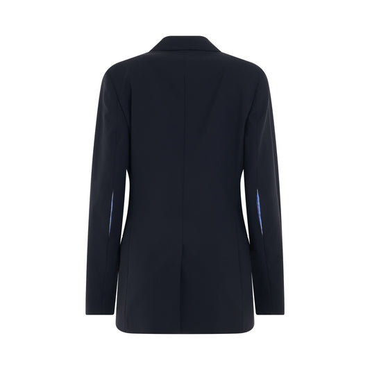 Cut Out Tailored Jacket in Dark Blue