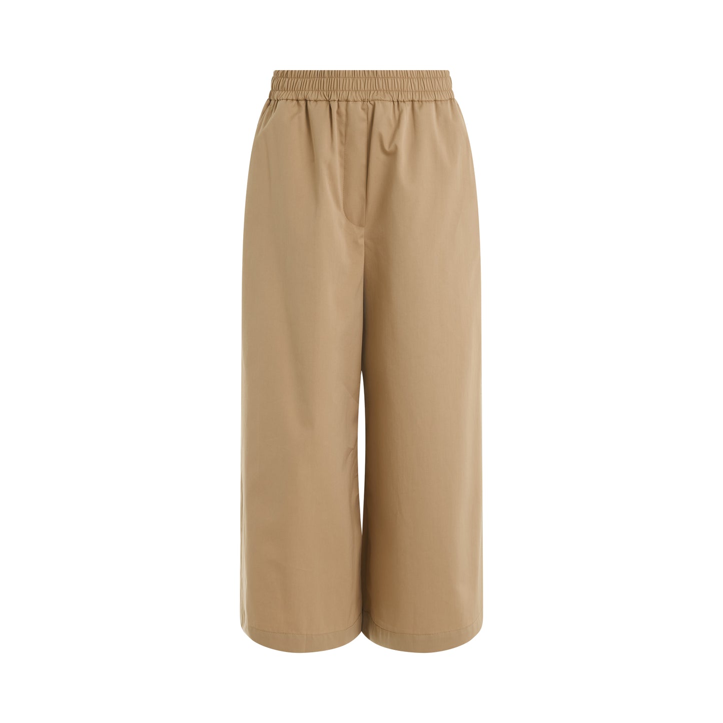 Cropped Trousers in Beige