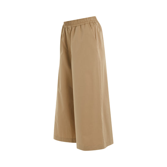 Cropped Trousers in Beige