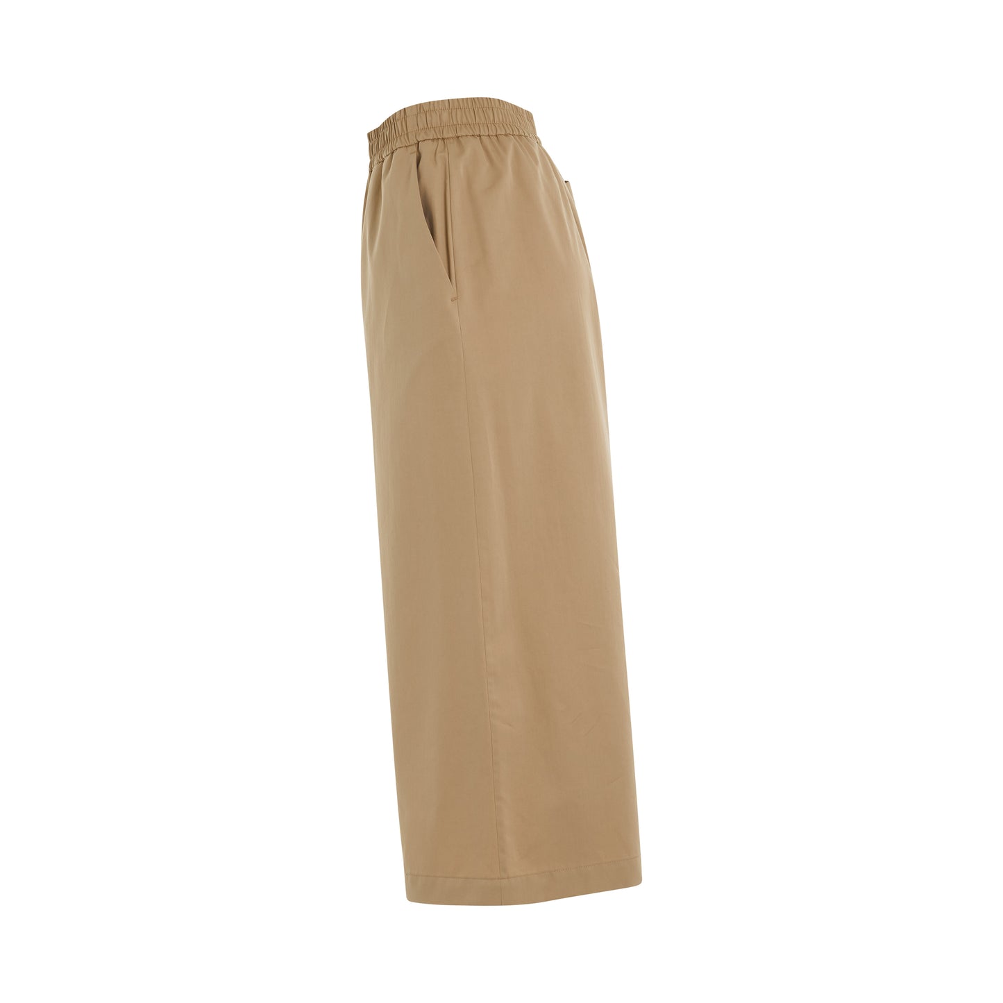 Cropped Trousers in Beige