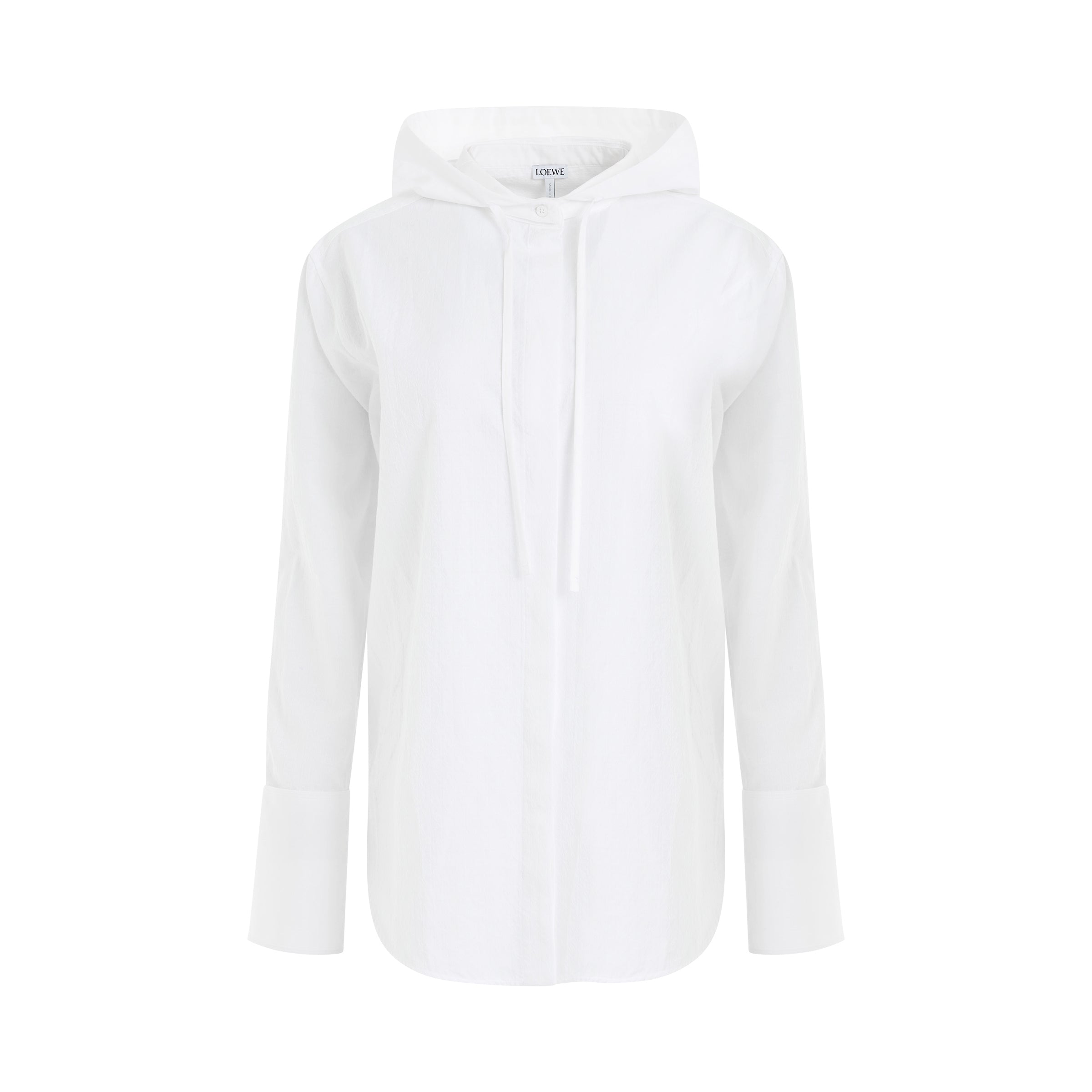 Anagram Hooded Shirt in White