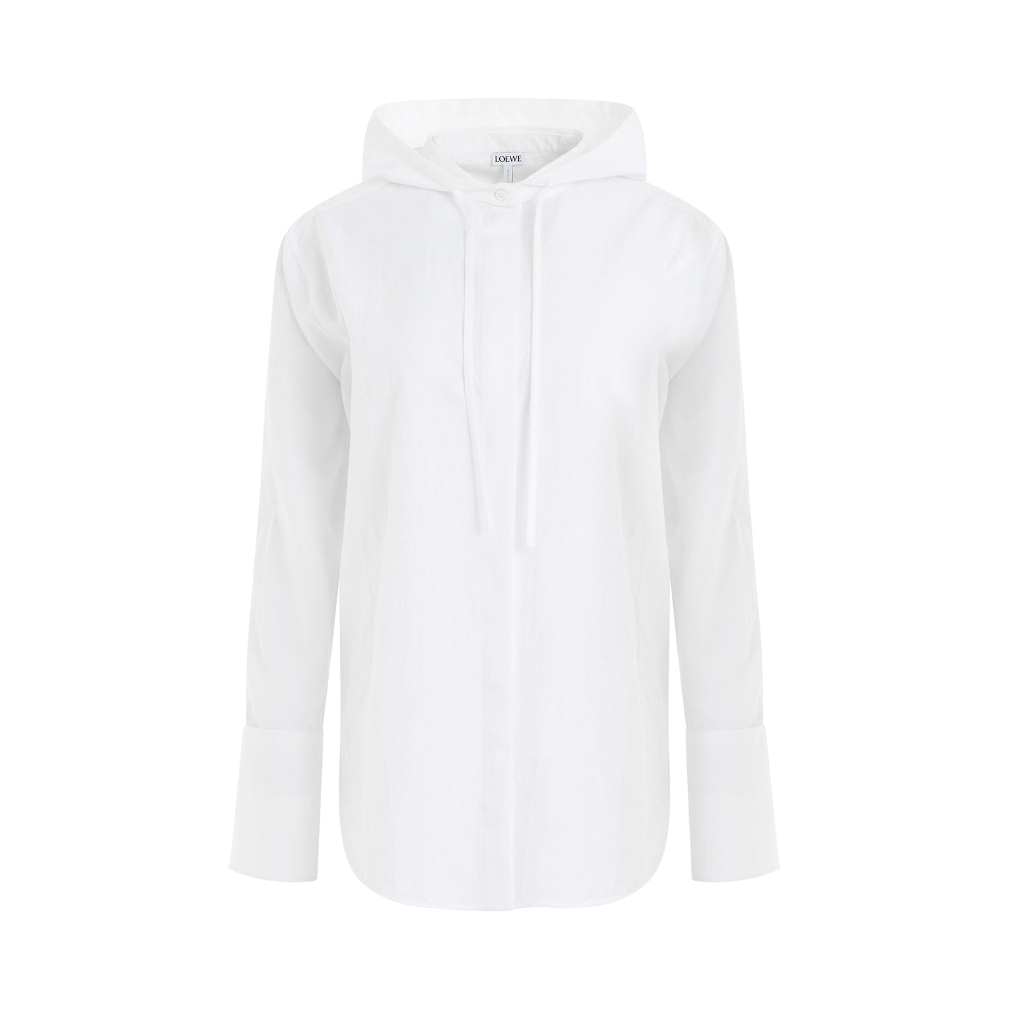 Anagram Hooded Shirt in White