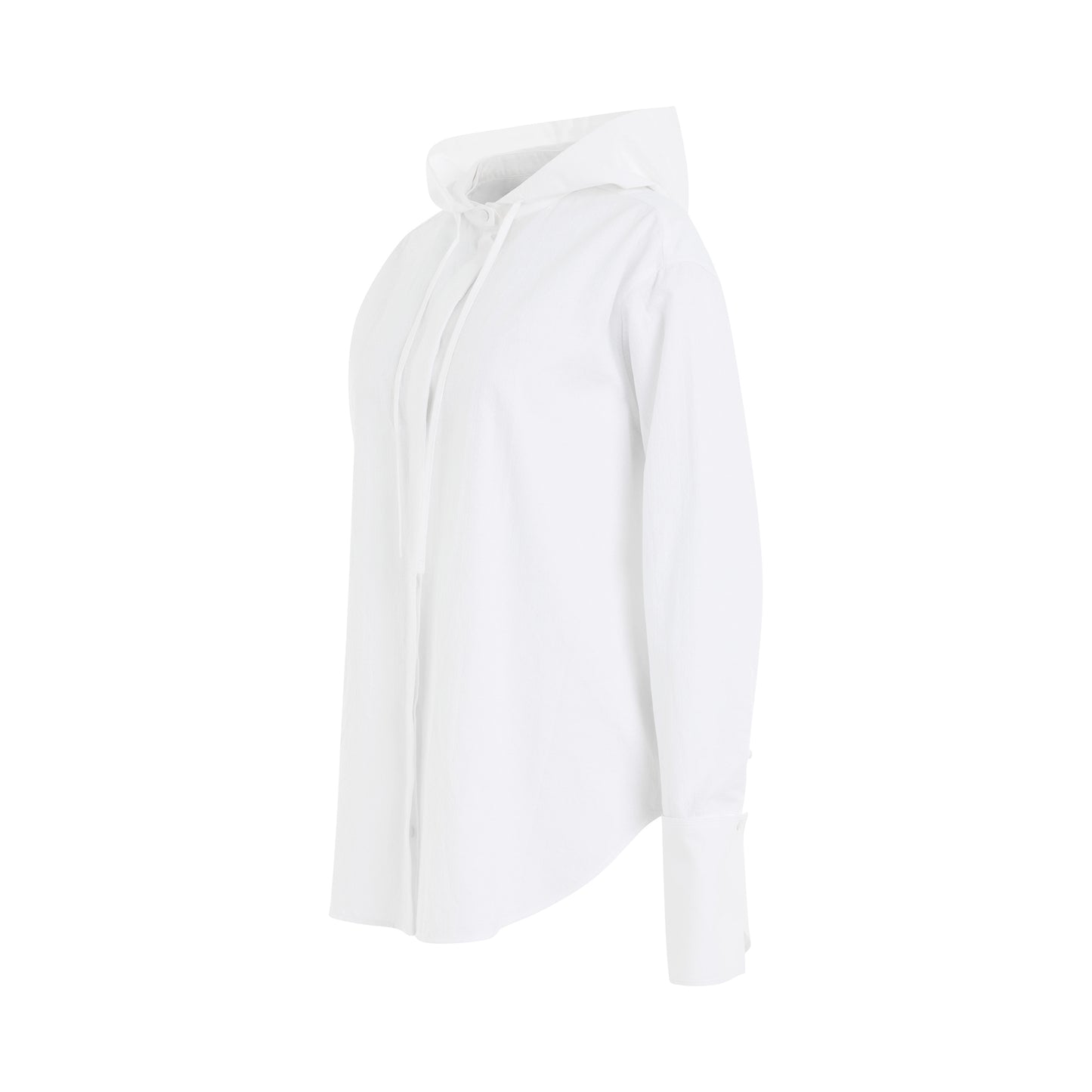 Anagram Hooded Shirt in White