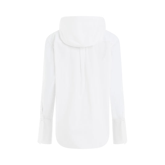 Anagram Hooded Shirt in White