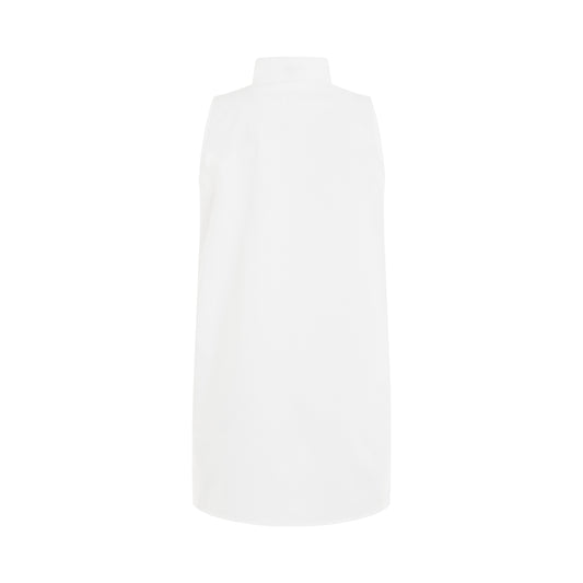 Sleeveless Asymmetric Shirt in White