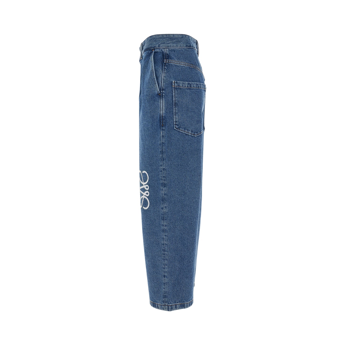 Women Anagram Baggy Jeans in Jeans Blue