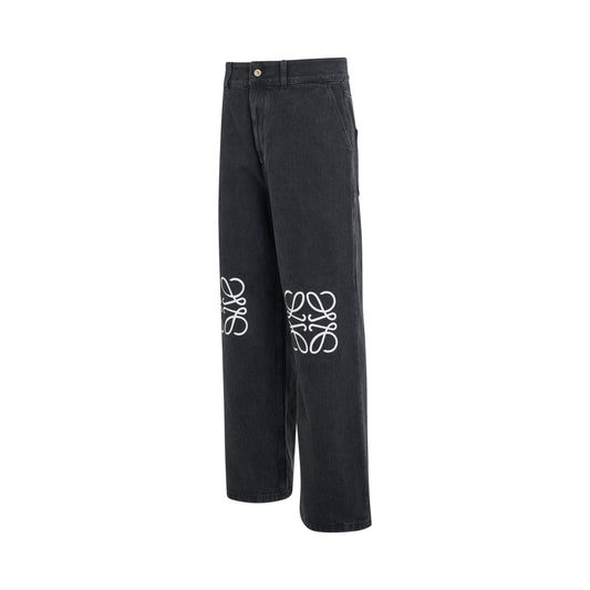 Anagram Baggy Jeans in Black