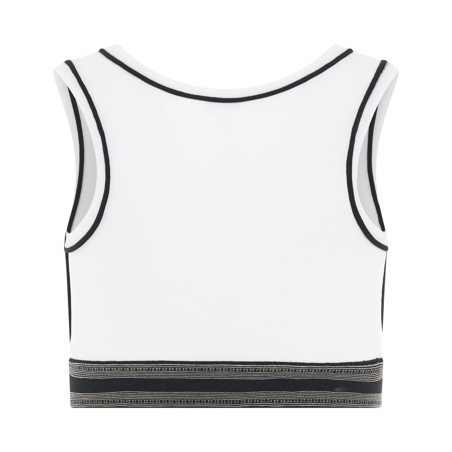 Logo Cropped Tank Top in White