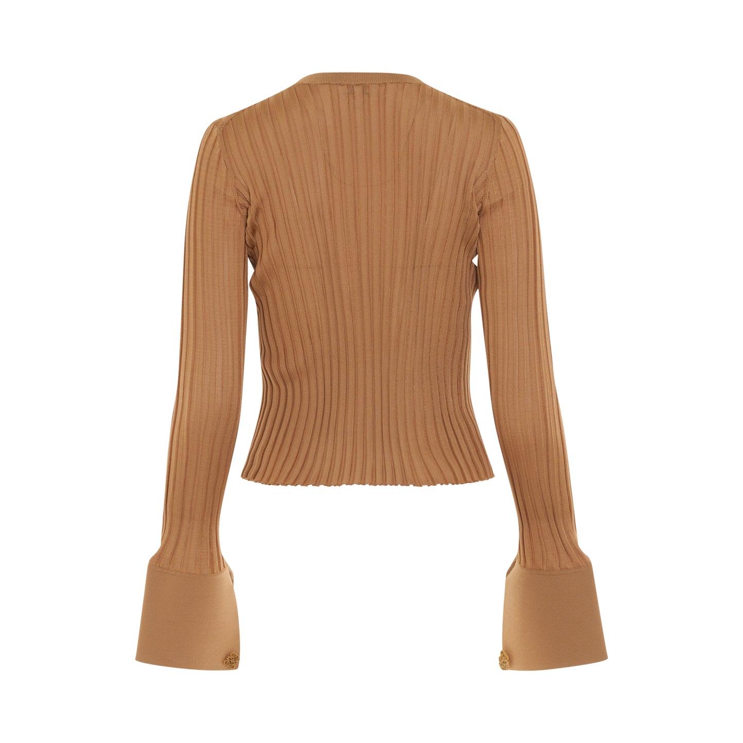 Ribbed Knit Top in Beige