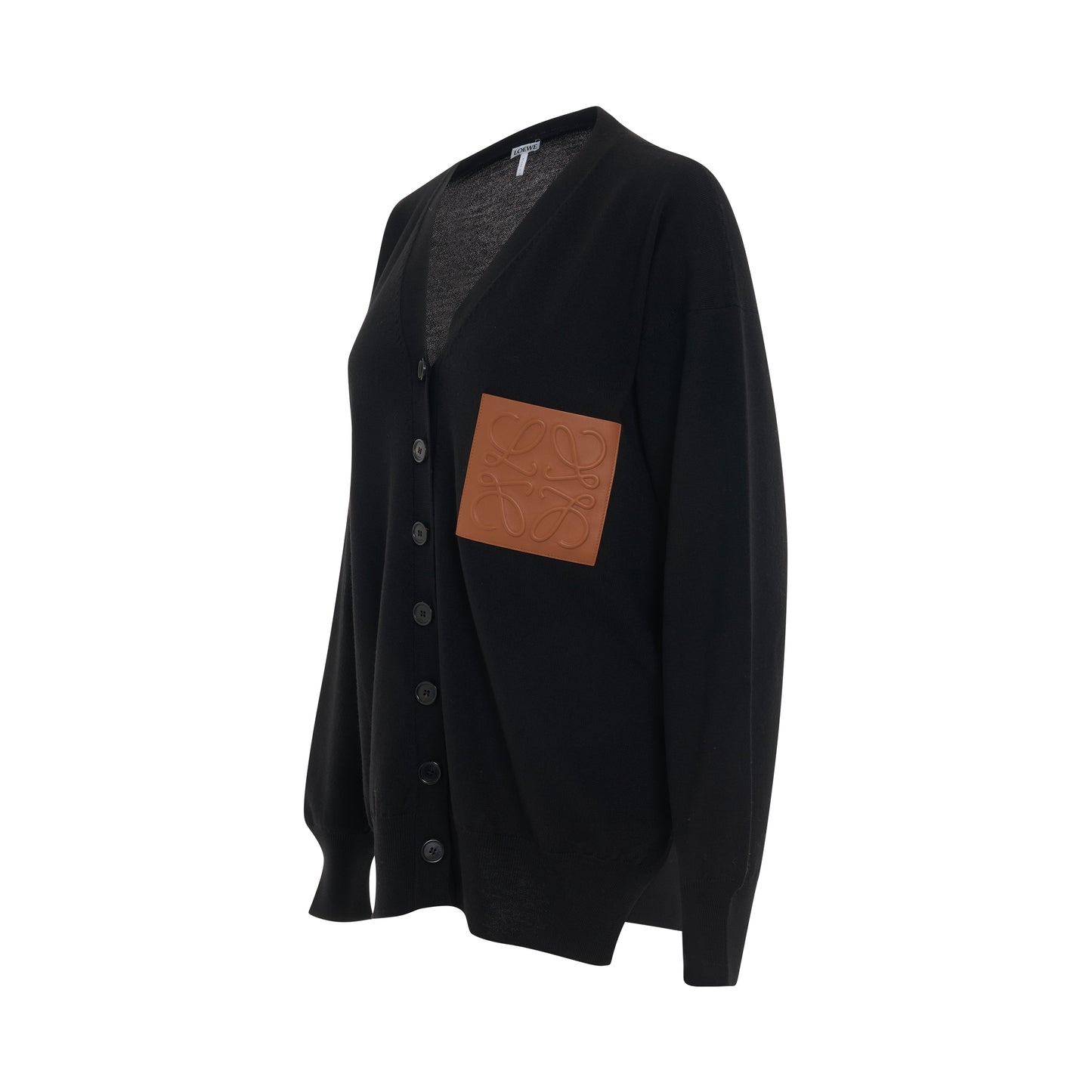 Anagram Pocket Cardigan in Black