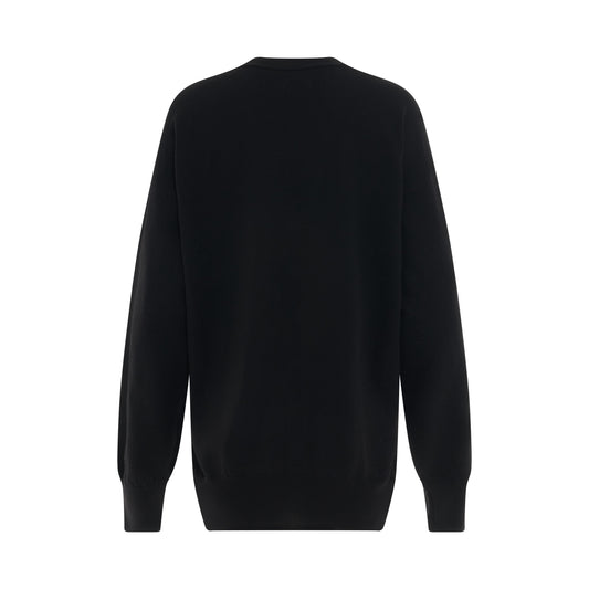 Anagram Pocket Cardigan in Black