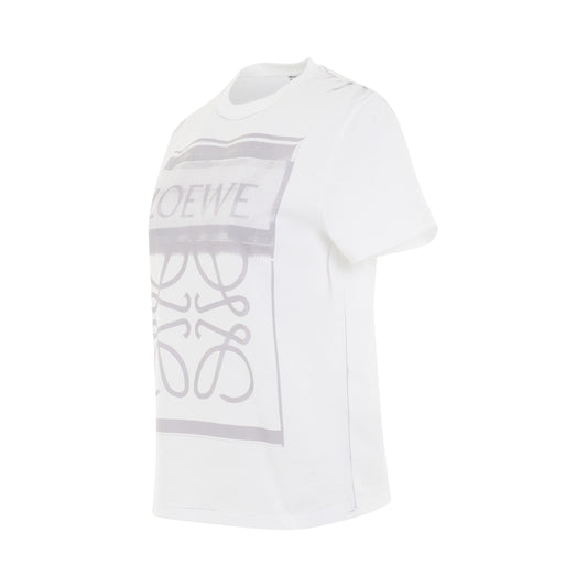 Logo Anagram Print T-Shirt in White/Grey