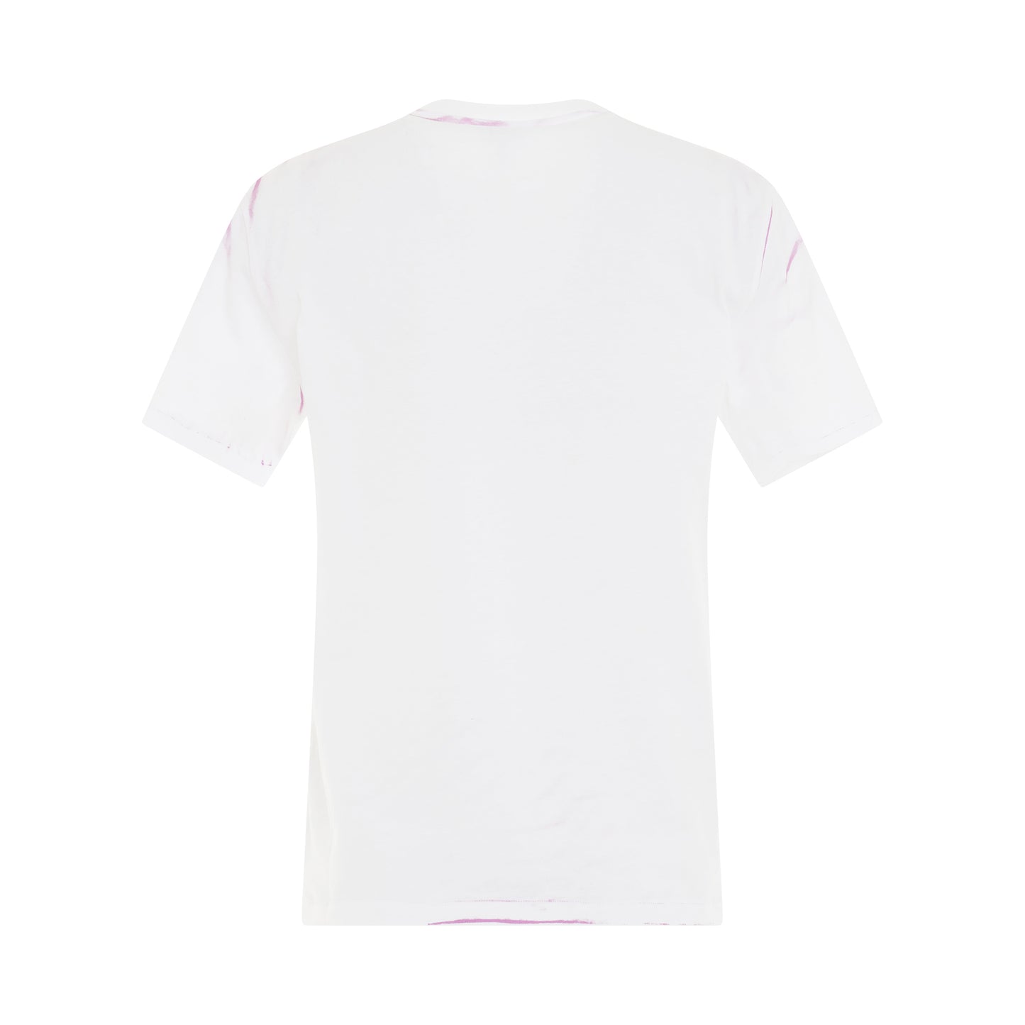 Logo Anagram Print T-Shirt in White/ Pink