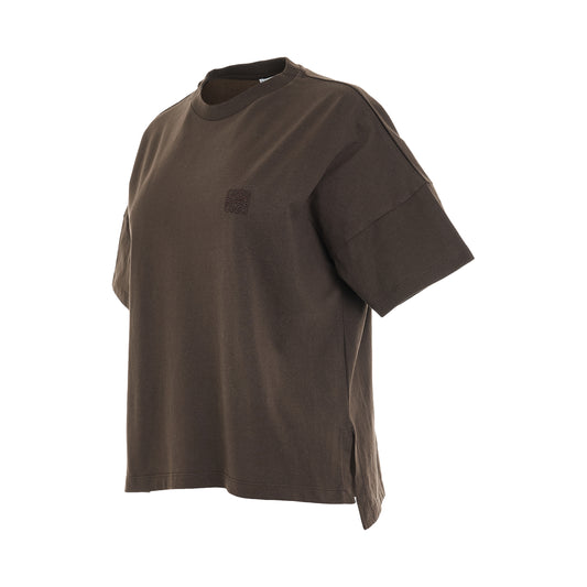 Anagram Boxy Fit T-Shirt in Dark Taupe