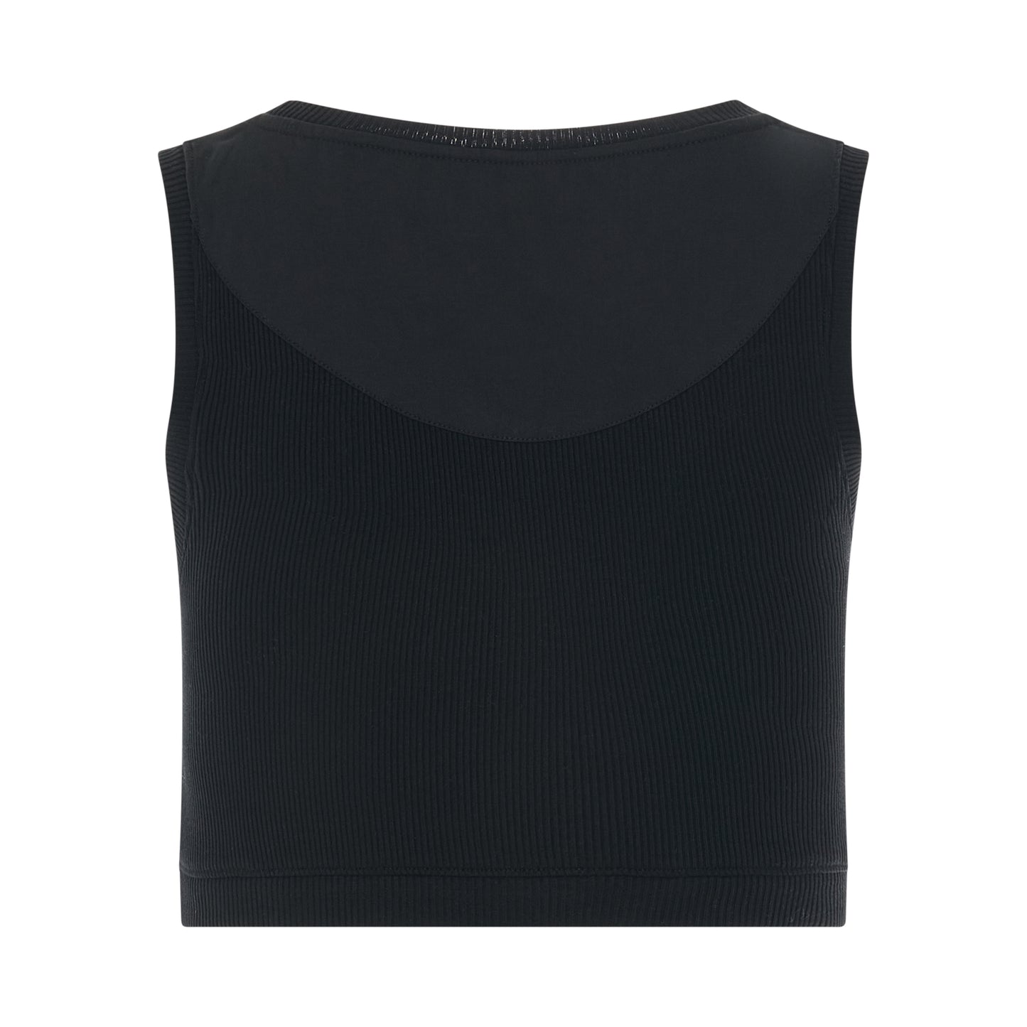 Anagram Cropepd Tank Top in Black