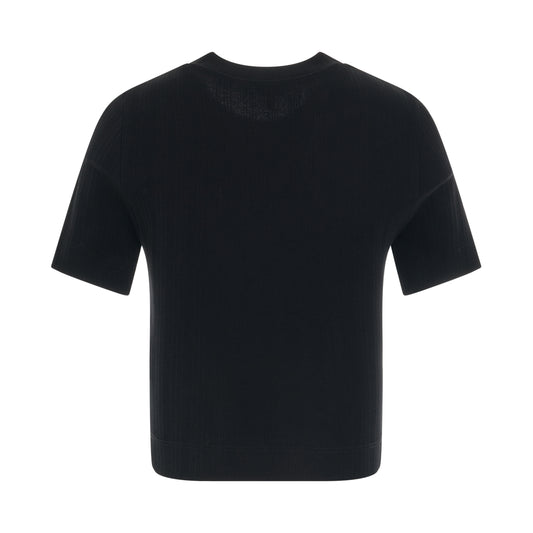 Cropped Anagram Top in Black