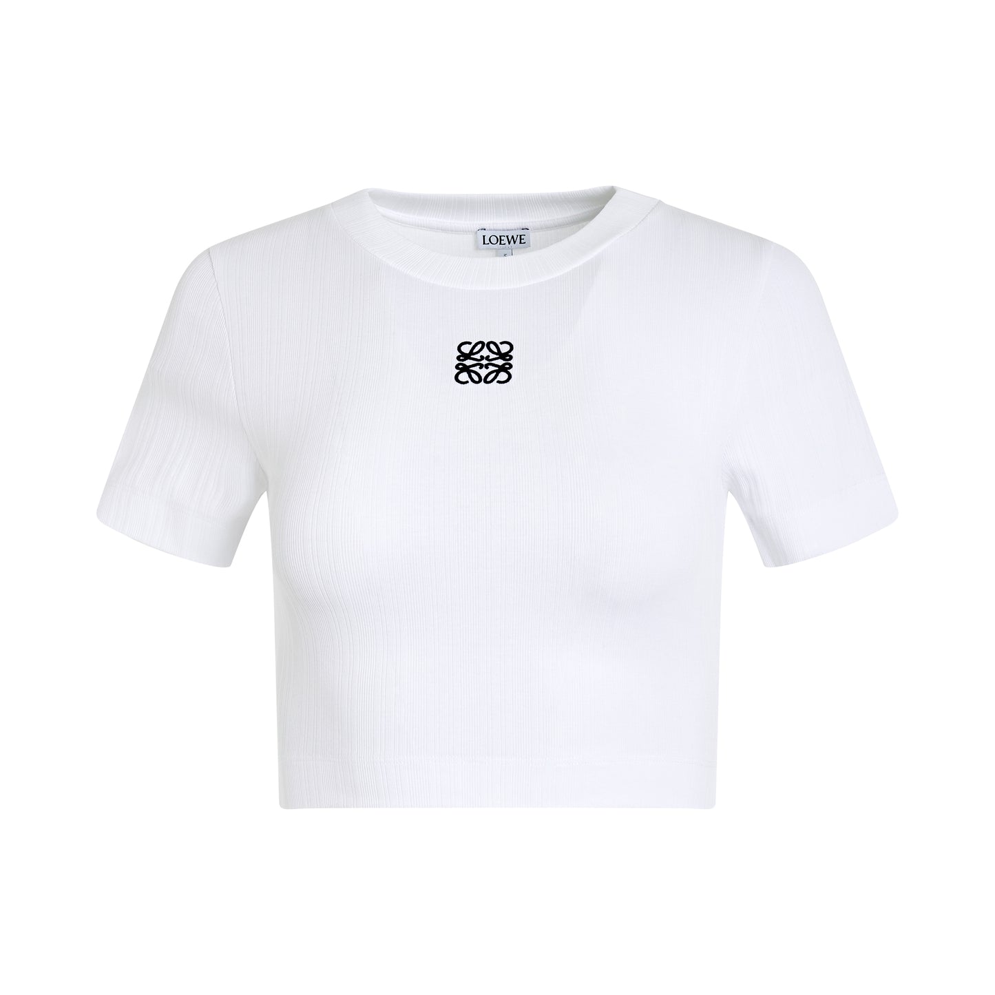 Cropped Anagram Top in White