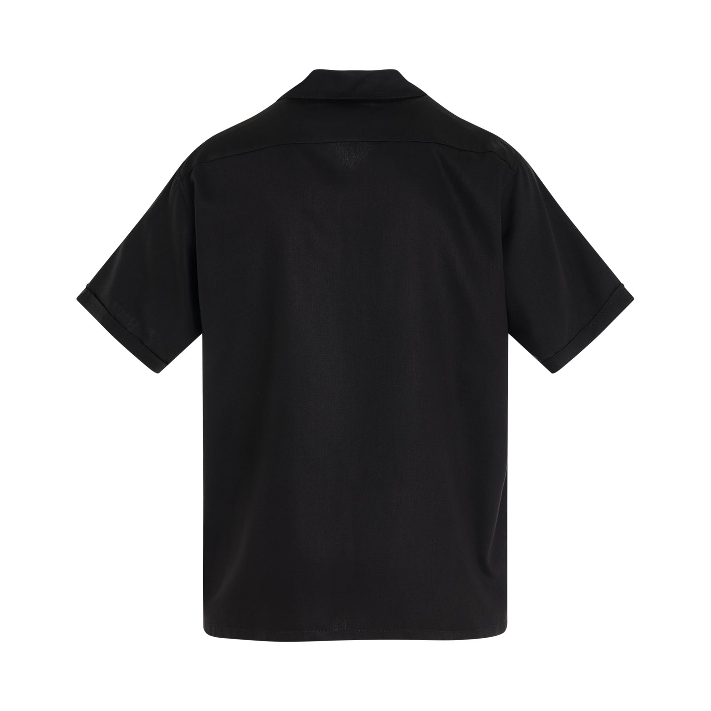 Light Rayon Short-Sleeved Shirt in Black