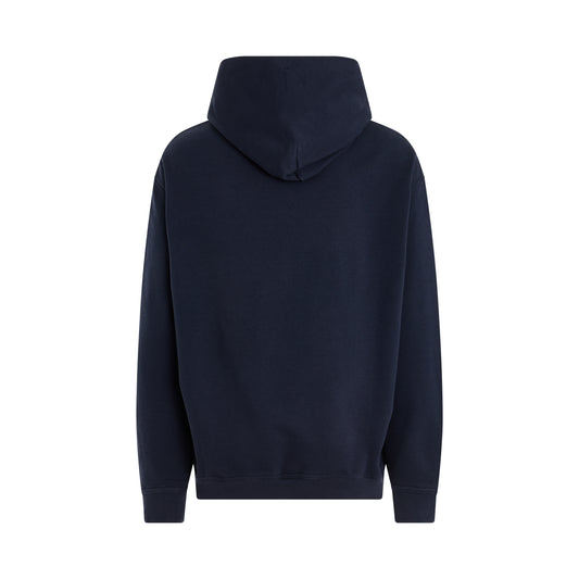 Upside Down Logo Hoodie in Navy