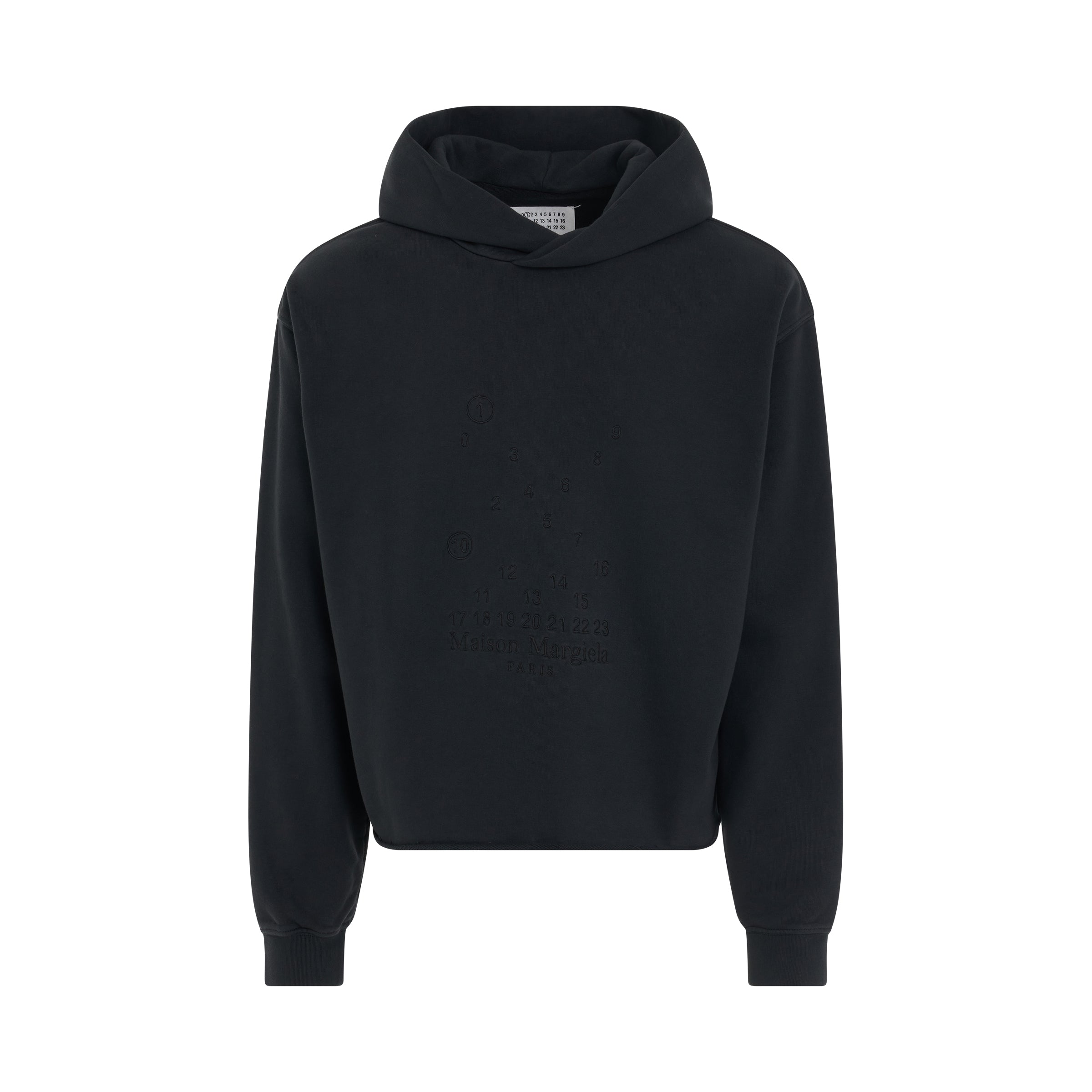 Numeric Logo Hoodie in Charcoal