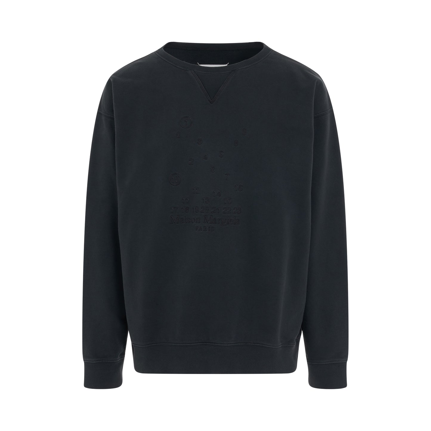 Numeric Logo Sweatshirt in Charcoal