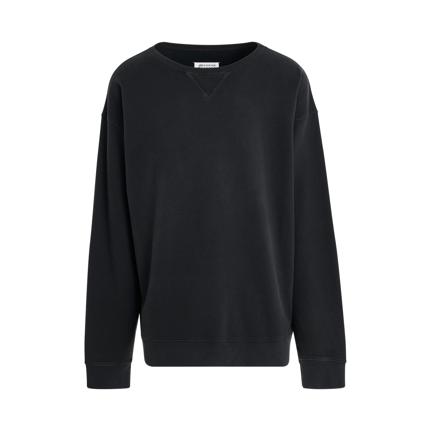 Open Neck Oversized Sweatshirt in Anthracite