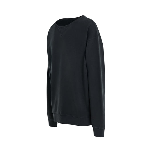 Open Neck Oversized Sweatshirt in Anthracite