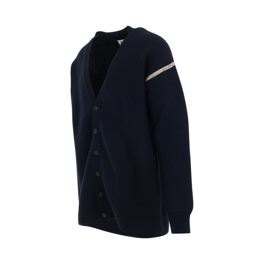 Elbow Patch Cardigan in Navy