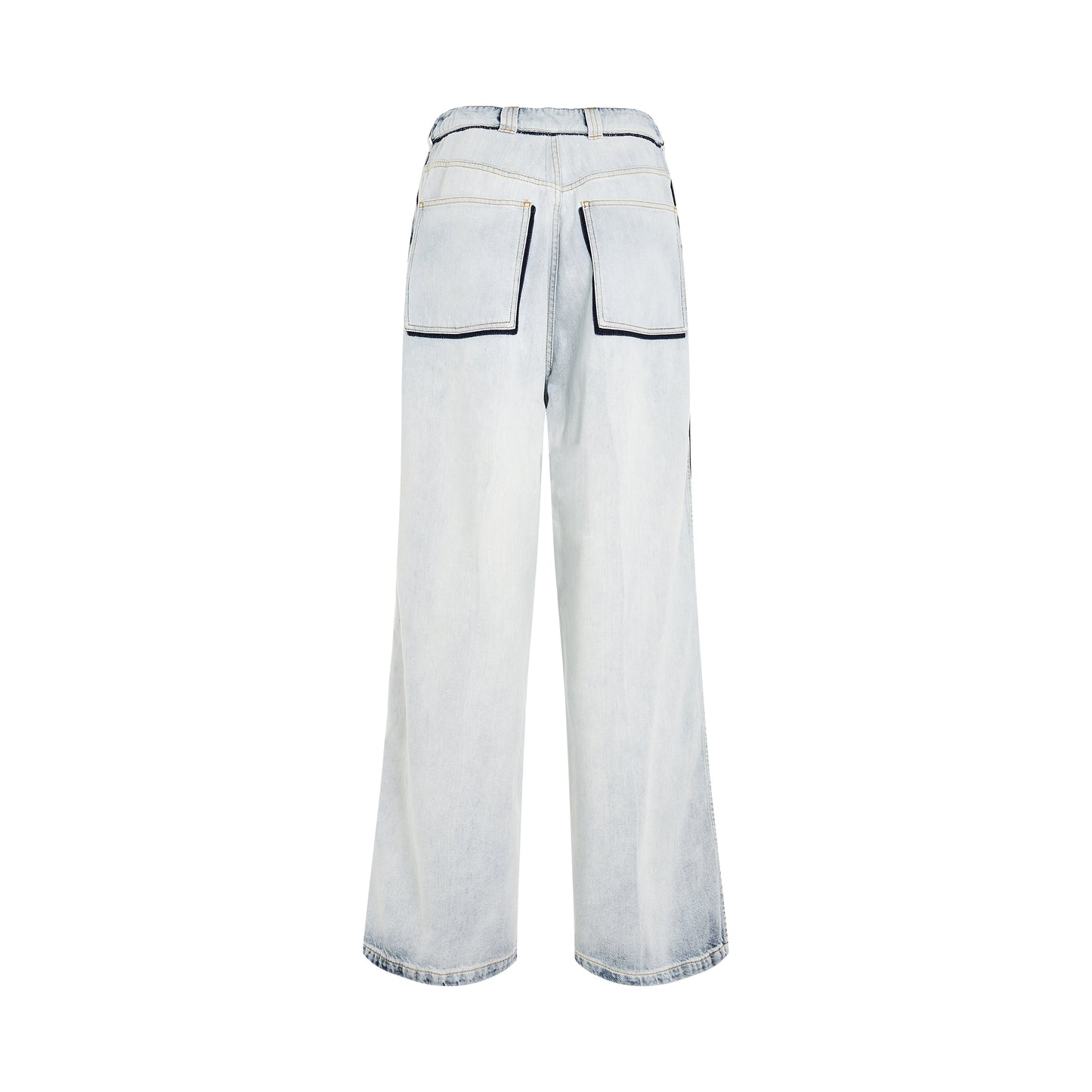 Japanese Denim Baggy Jeans in Icy Slip