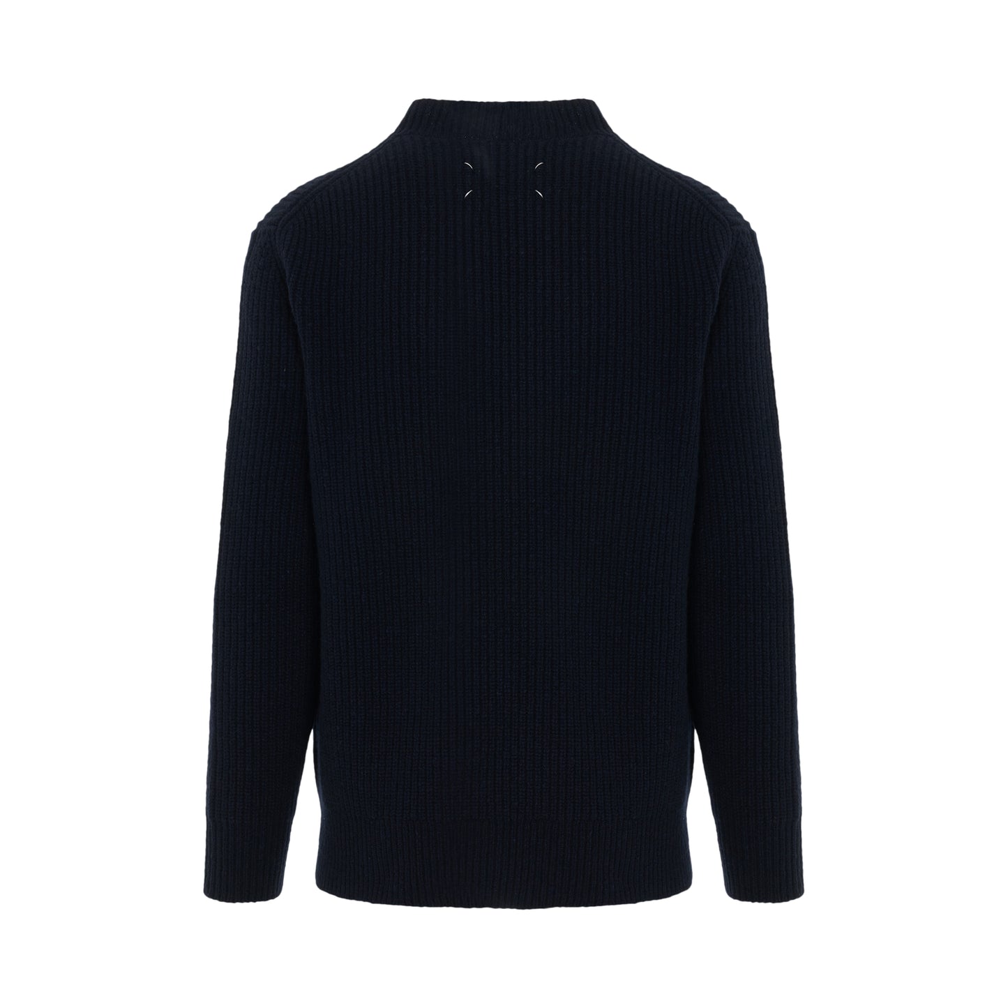 Donegal Classic Knit Sweater in Dark Blue