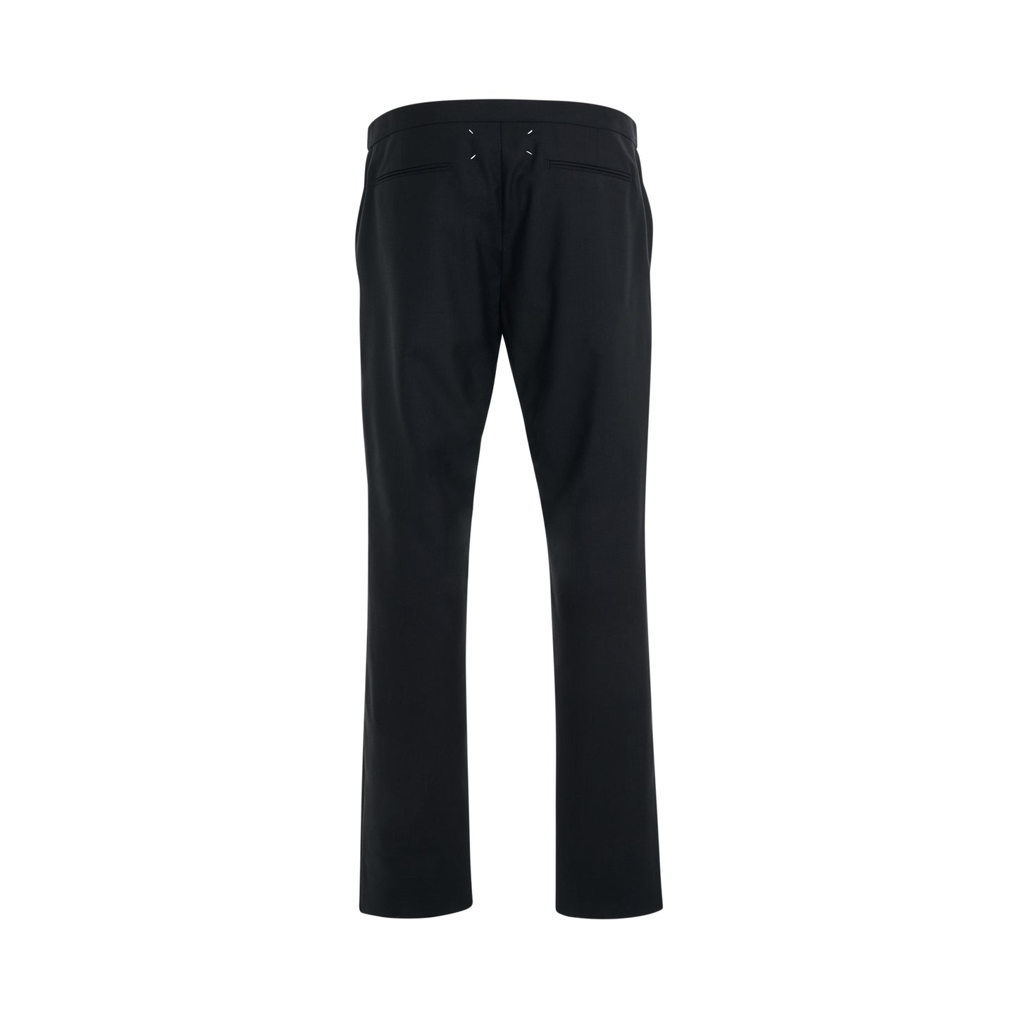 Drawstring Tailored Trouser in Black