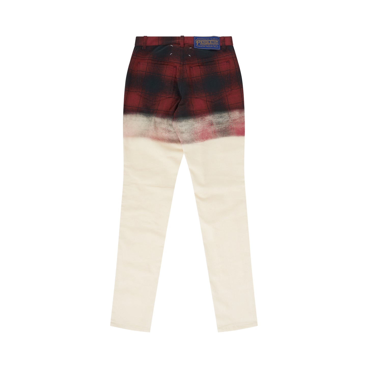 Maison Margiela x Pendleton Checked Pants in Black/Red