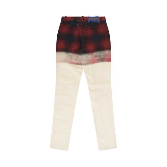 Maison Margiela x Pendleton Checked Pants in Black/Red