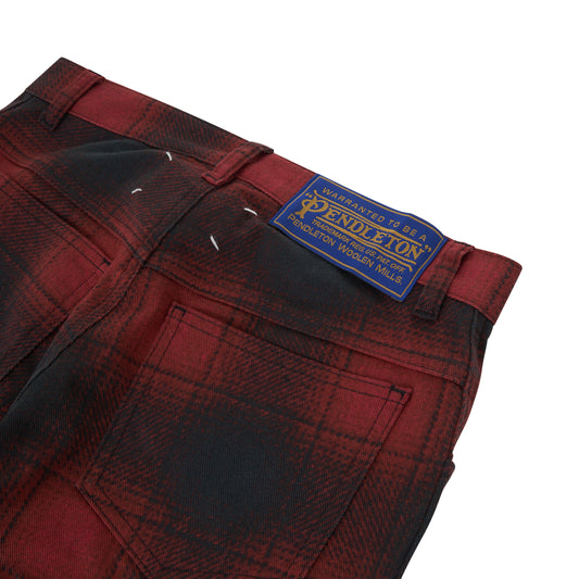 Maison Margiela x Pendleton Checked Pants in Black/Red