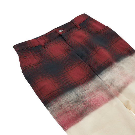 Maison Margiela x Pendleton Checked Pants in Black/Red