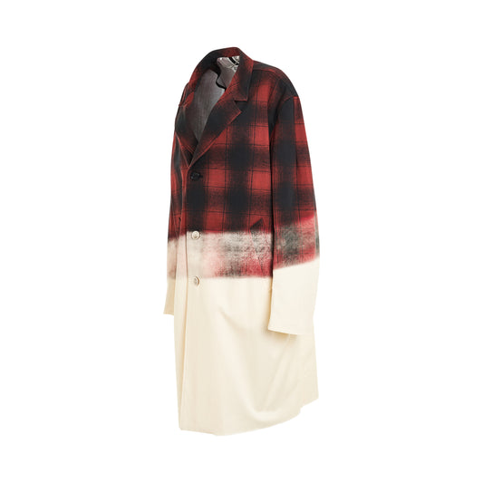 Maison Margiela x Pendleton Checked Coat in Red/Black