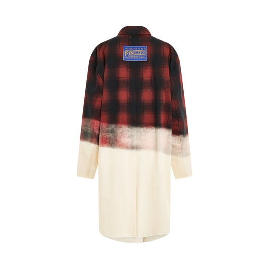 Maison Margiela x Pendleton Checked Coat in Red/Black