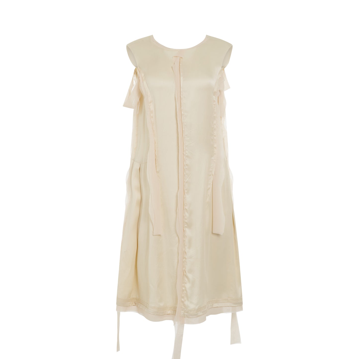 Asymmetric Distressed Dress in Butter