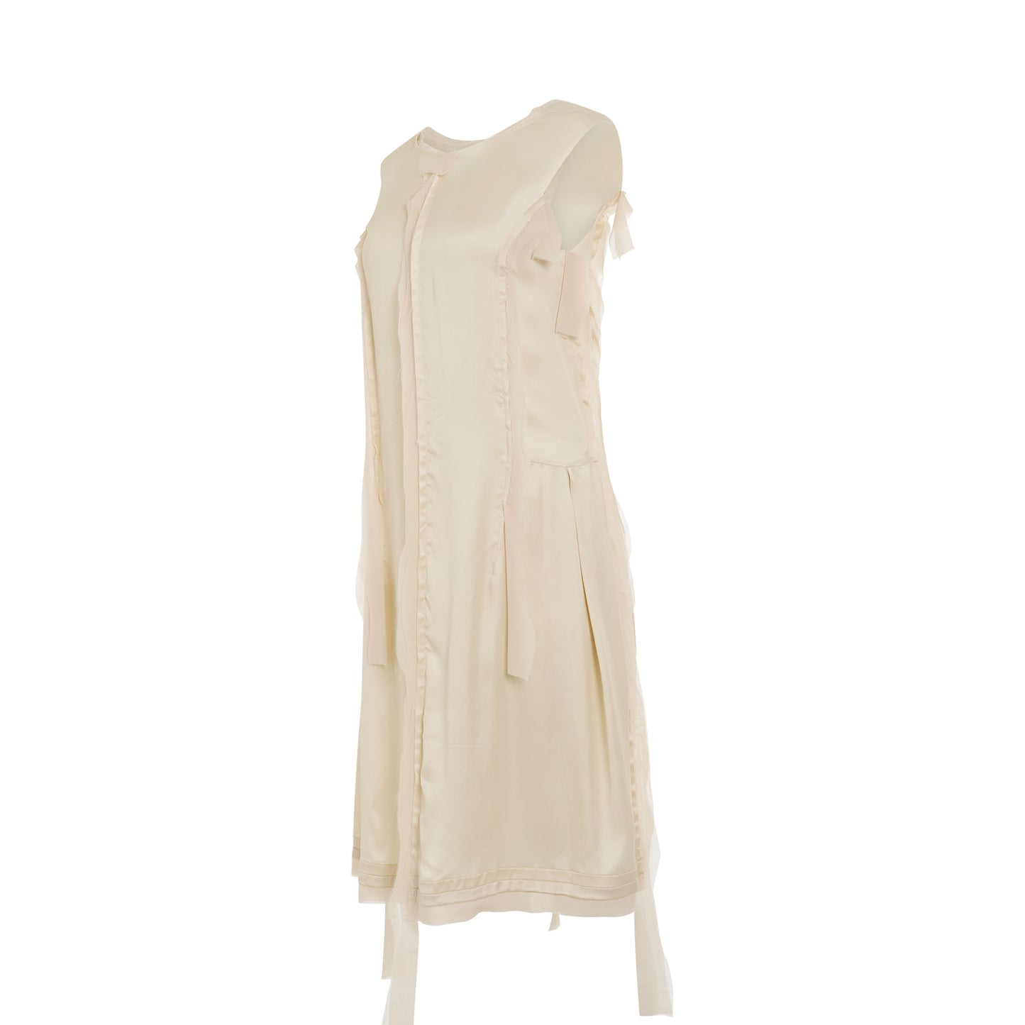 Asymmetric Distressed Dress in Butter