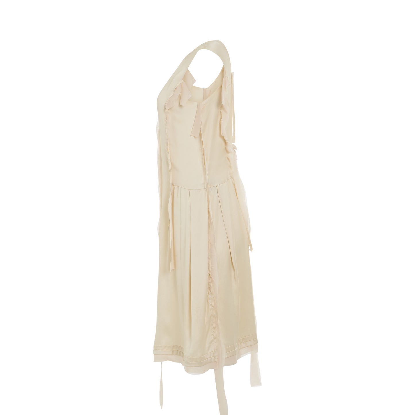 Asymmetric Distressed Dress in Butter