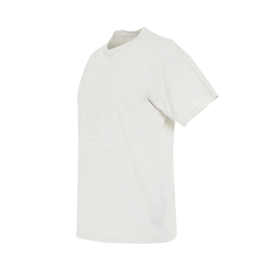 Scattered Numeric Logo T-Shirt in Off White