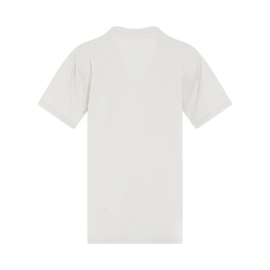 Scattered Numeric Logo T-Shirt in Off White