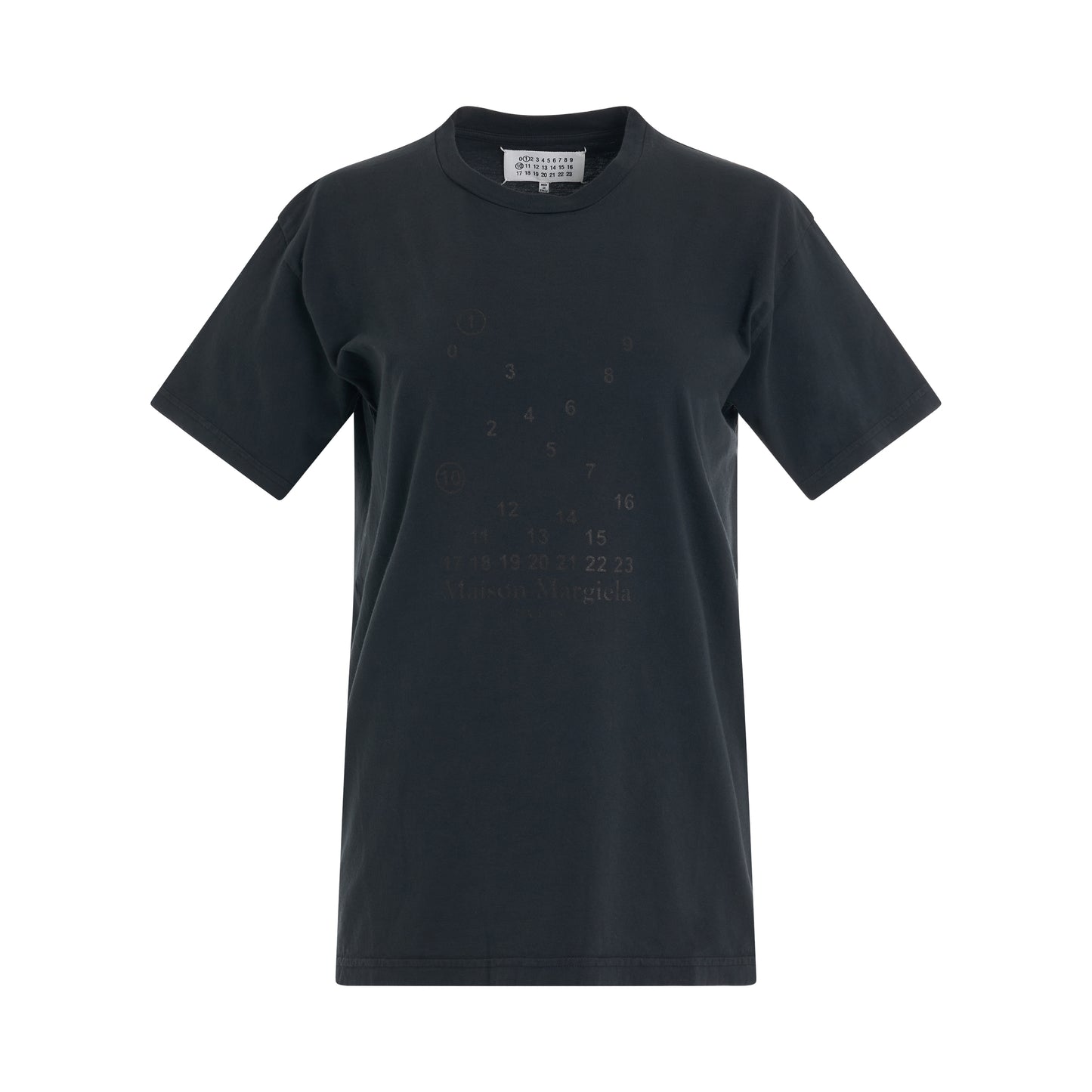 Scattered Numeric Logo T-Shirt in Black