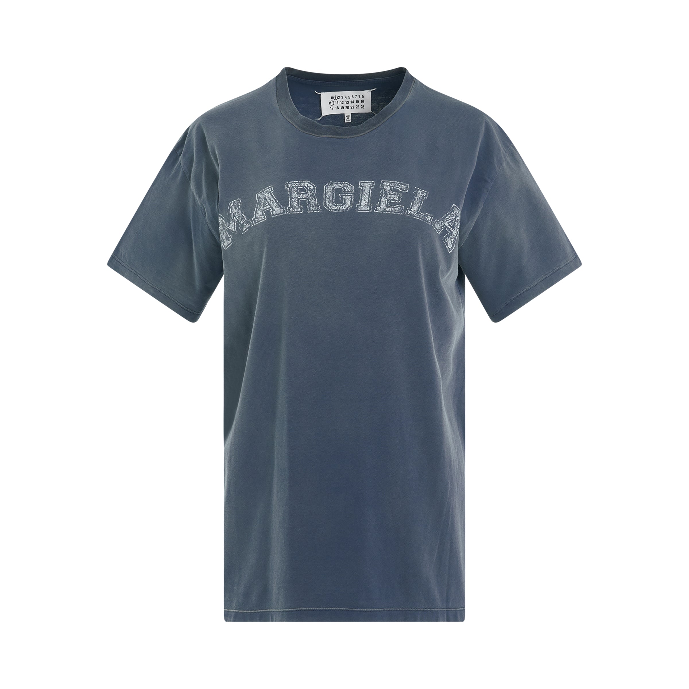 Faded Logo Relaxed Fit T-Shirt in Blue