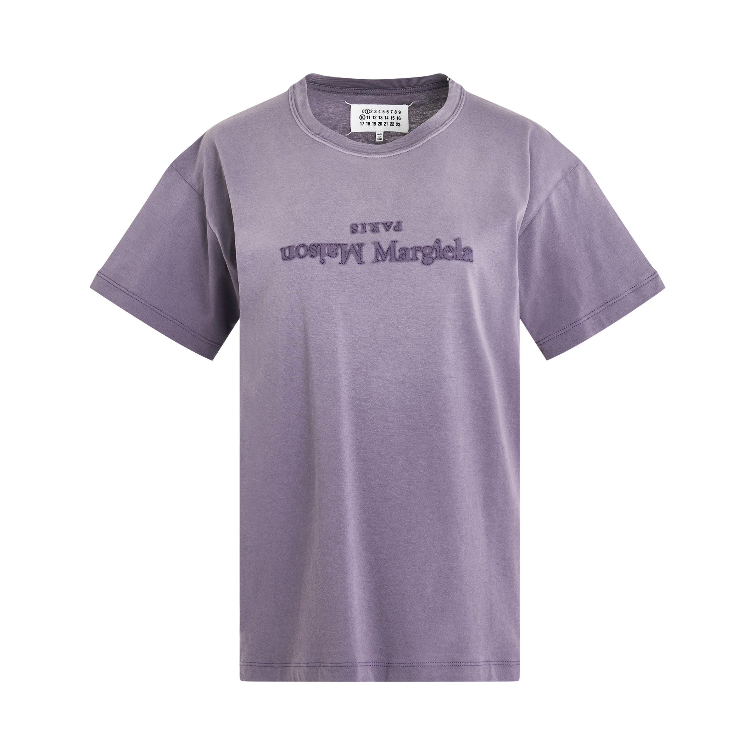 Cotton Jersey Logo T-Shirt in Washed Purple