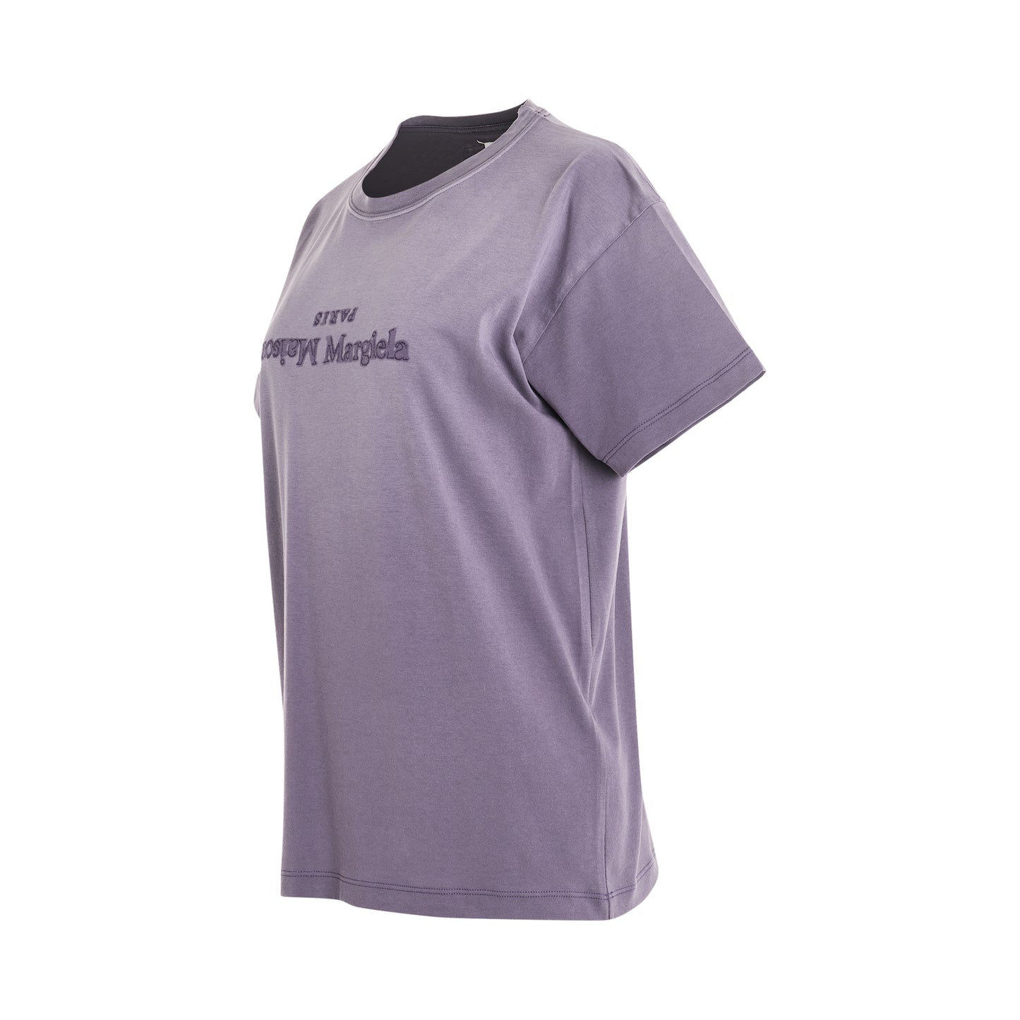 Cotton Jersey Logo T-Shirt in Washed Purple