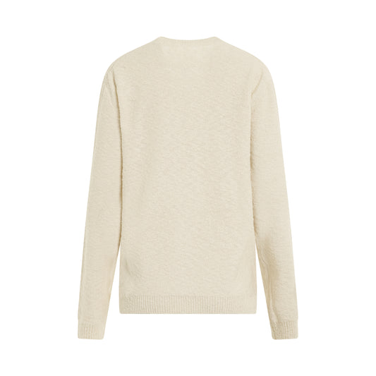 Nostalgic Boucle Knit Sweater in Beige